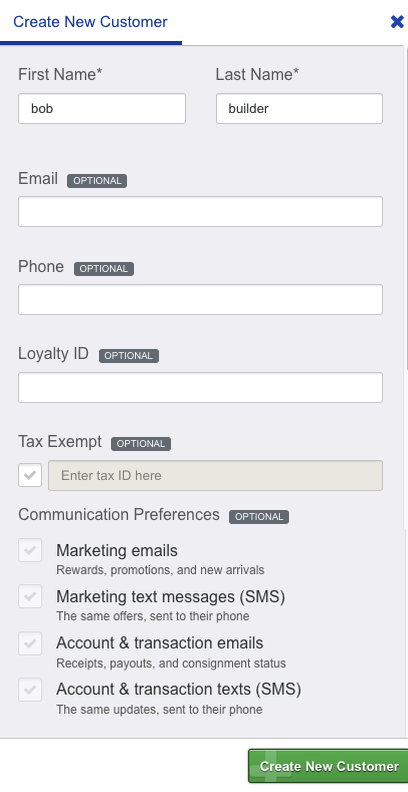 Communication preferences shown at checkout